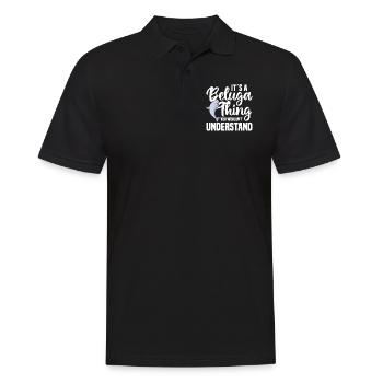 Beluga Whale Beluga Whale Whale Watching Dolphin Dolphin - Men's Polo Shirt - black - Front - Kai (181cm)