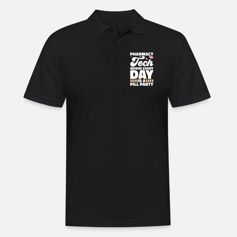 Pharmaceutical Assistant Pharmacy Technician - Men's Polo Shirt - black