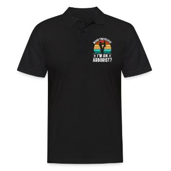 Arborist Baumpfleger Baumkletterer Baumklettern - Männer Poloshirt - Schwarz - Vorne - Kai (181cm)