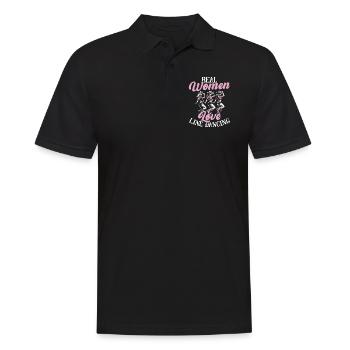 Danse en ligne, Musique country, Cowboy, Danse en ligne - Polo Homme - noir - Devant - Kai (181cm)
