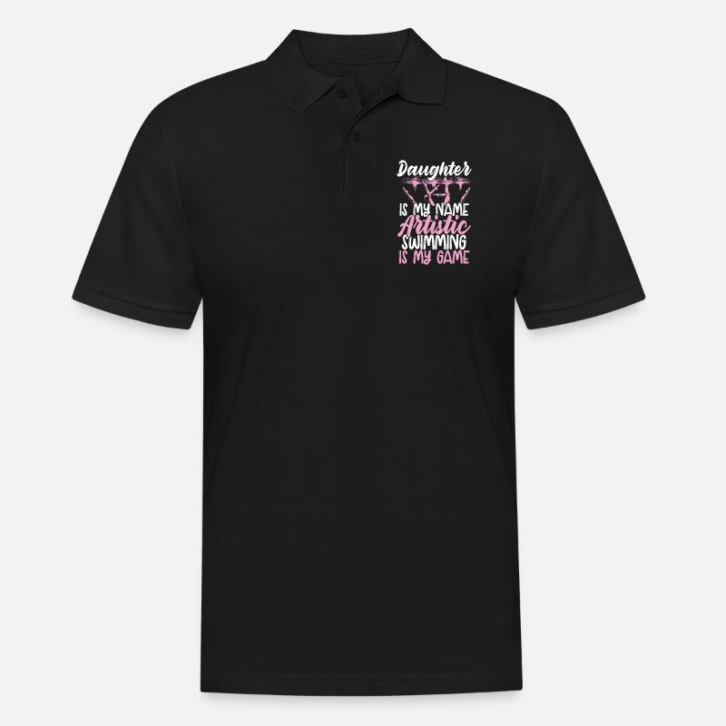 Synchronschwimmen Synchro Schwimmer - Männer Poloshirt - Schwarz
