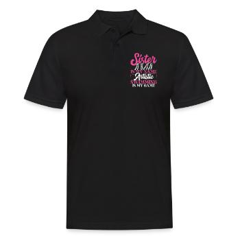 Synchronschwimmen Synchro Schwimmer - Männer Poloshirt - Schwarz - Vorne - Kai (181cm)
