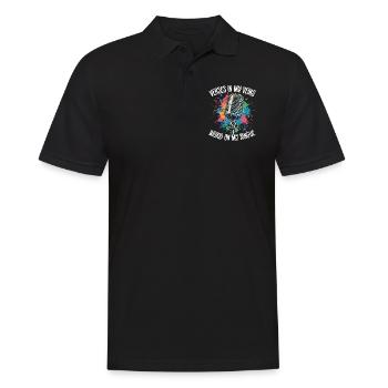 Poetry Slam Rhyme Slam Poetry Poet Poems - Men's Polo Shirt - black - Front - Kai (181cm)
