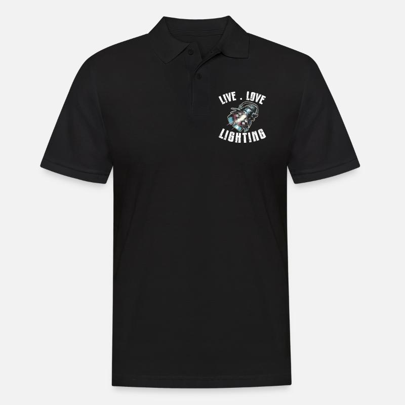 Lichttechniker Beleuchtungstechniker Lichttechnik - Männer Poloshirt - Schwarz