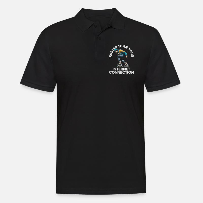 Inline Skating Rollerblading Inline Skates - Männer Poloshirt - Schwarz