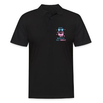 Baby Gender Reveal Party - Polo Homme - noir - Devant - Kai (181cm)
