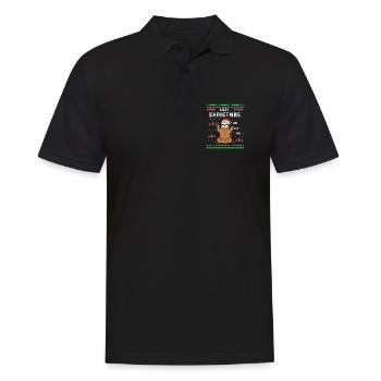 Lazy Noël / indolence / cadeaux - Polo Homme - noir - Devant - Kai (181cm)