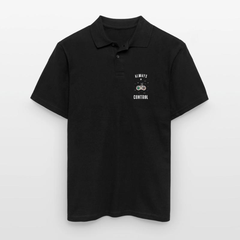 controller game retro computer play pc nerd gaming Men's Polo Shirt