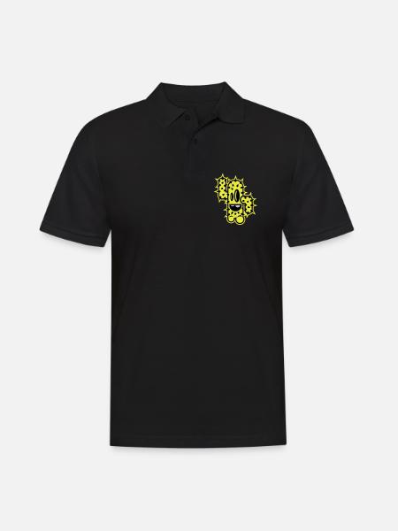 cactus high five comic - Men's Polo Shirt - black