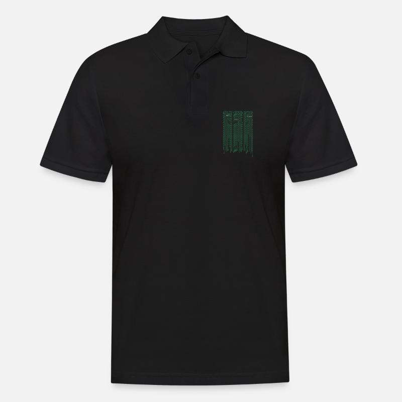 Matrix code - Männer Poloshirt - Schwarz