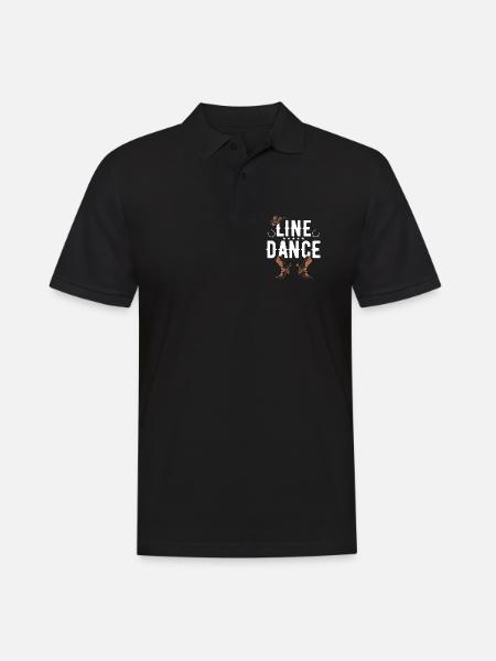Line Dance - Männer Poloshirt - Schwarz