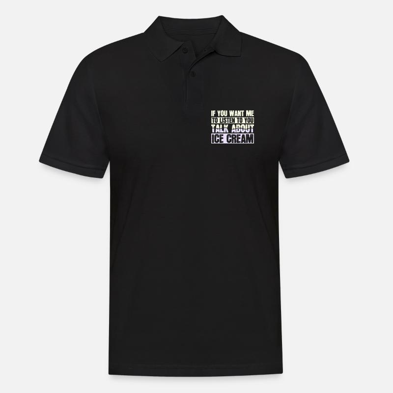 Eis - Männer Poloshirt - Schwarz