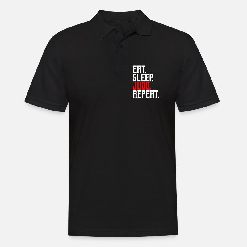Judo - Männer Poloshirt - Schwarz