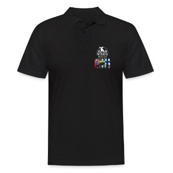 Le secret de l'orignal - Norvège - Suède - Finlande - Polo Homme - noir - Devant - Kai (181cm)