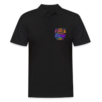 Cool Girls Are Born In February Limited Edition - Men's Polo Shirt - black - Front - Kai (181cm)