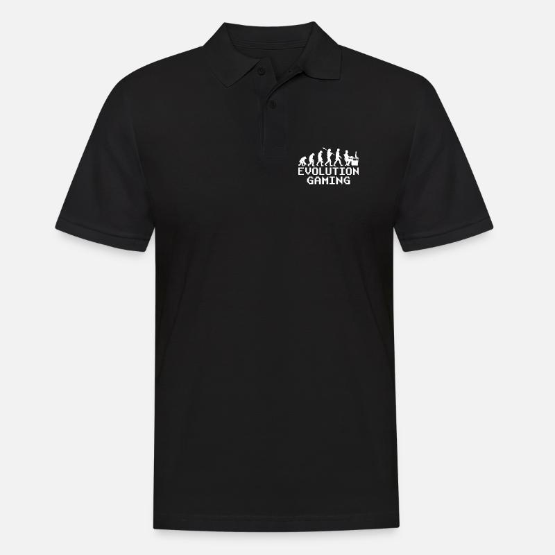 Pc gaming evolution - Men's Polo Shirt - black