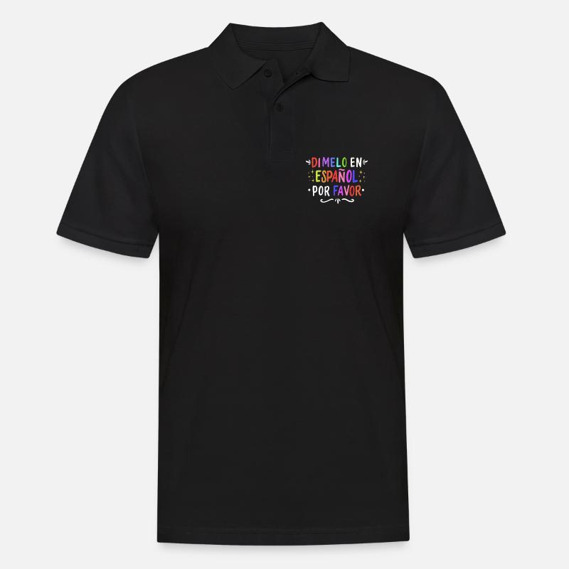 Spanisch Spanischlehrer Sprache - Männer Poloshirt - Schwarz