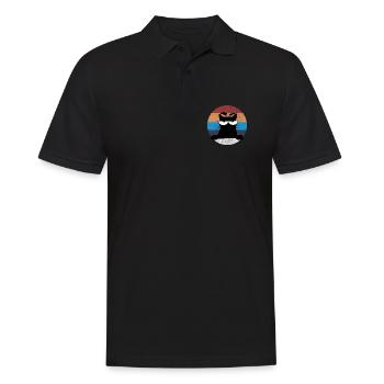 Grumpy Katze - Men's Polo Shirt - black - Front - Kai (181cm)