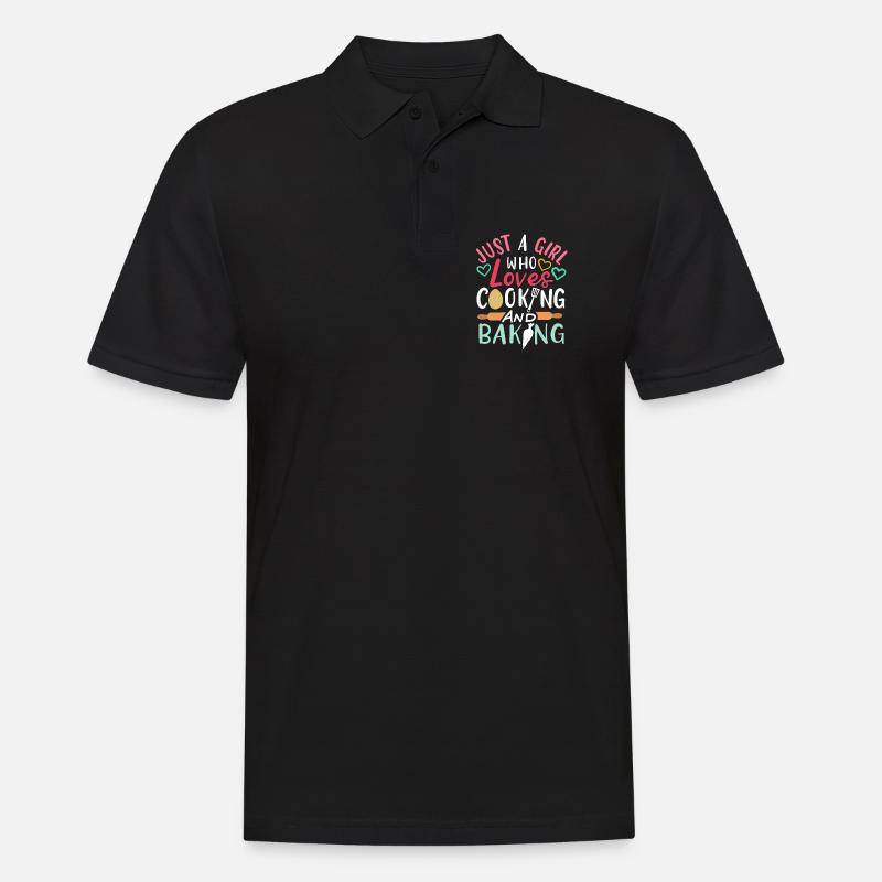 Kochen Backen - Männer Poloshirt - Schwarz