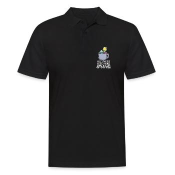 Coffee Mountain Mountains Hiking - Men's Polo Shirt - black - Front - Kai (181cm)