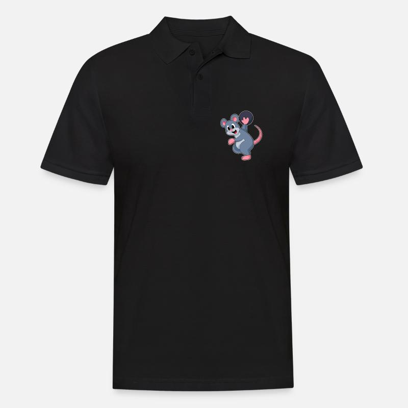 Boule de bowling rat - Polo Homme - noir