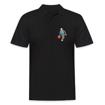 Skeleton Bowling Bowling Ball - Men's Polo Shirt - black - Front - Kai (181cm)