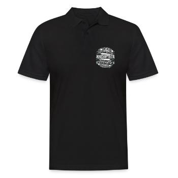 Augenoptiker - Männer Poloshirt - Schwarz - Vorne - Kai (181cm)