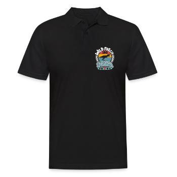 Dinosaurier 7. Geburtstag Kinder T-Rex - Männer Poloshirt - Schwarz - Vorne - Kai (181cm)