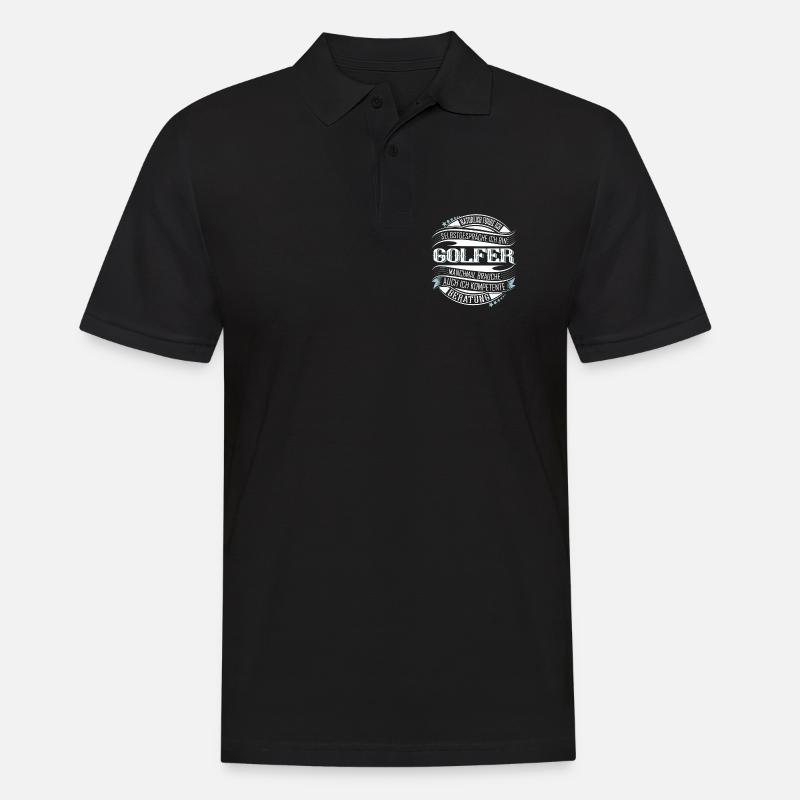 Golfer Golf - Männer Poloshirt - Schwarz