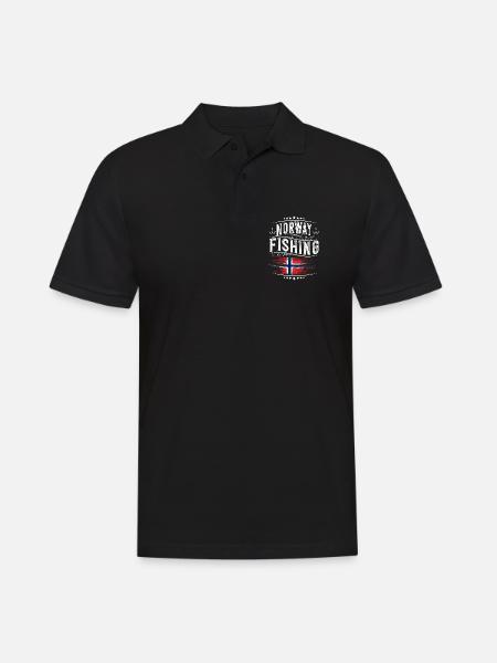 Norway Fishing Angler - Men's Polo Shirt - black