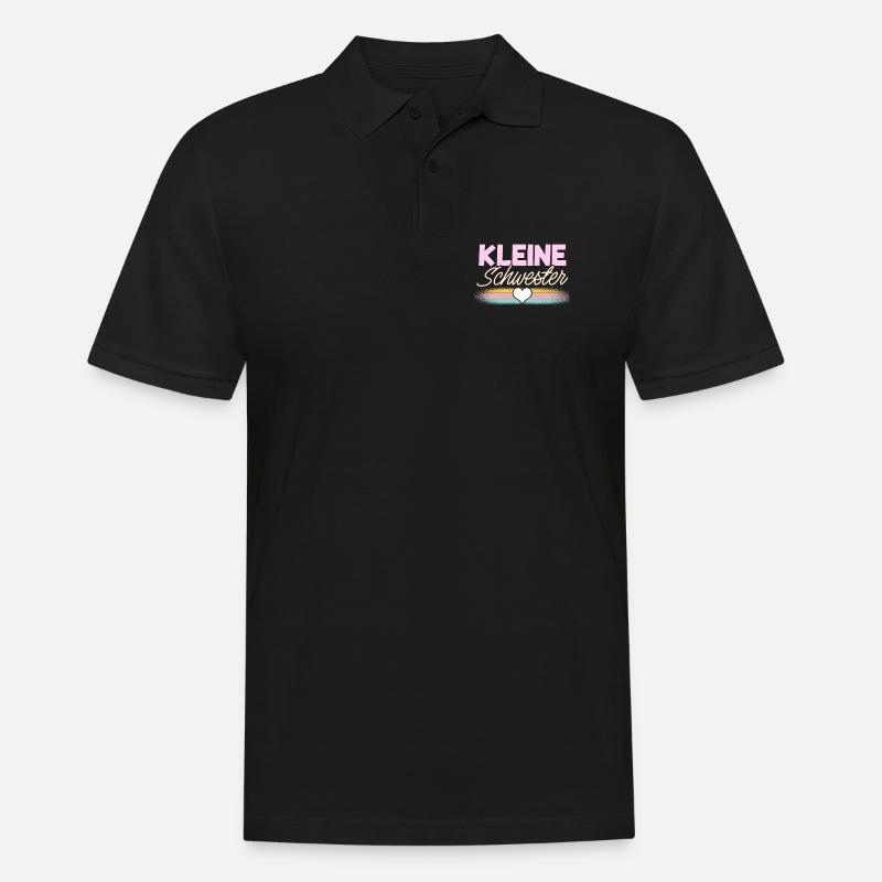 Kleine Schwester - Männer Poloshirt - Schwarz