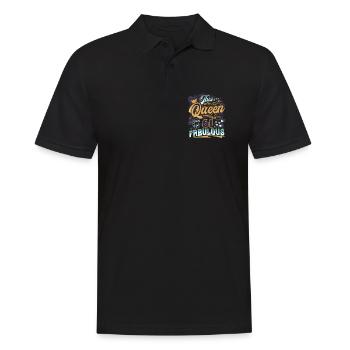 61st birthday 61 years Women Ladies Queen - Men's Polo Shirt - black - Front - Kai (181cm)