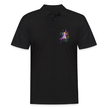 Pole Dance Fitness Couleur Splash Pole Dance - Polo Homme - noir - Devant - Kai (181cm)