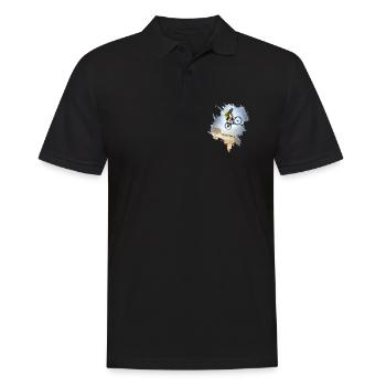 Mountain Bike | Mountain bikers | Downhill - Men's Polo Shirt - black - Front - Kai (181cm)
