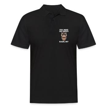 Ich mag halt einfach Eulen - Männer Poloshirt - Schwarz - Vorne - Kai (181cm)