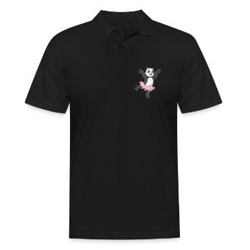 Panda Ballerina Ballett Tanz - Männer Poloshirt - Schwarz - Vorne - Kai (181cm)