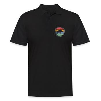 Wildschwein - Männer Poloshirt - Schwarz - Vorne - Kai (181cm)