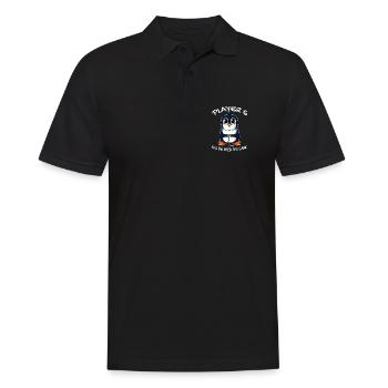 Spieler 6 hat das Spiel Betreten Baby - Männer Poloshirt - Schwarz - Vorne - Kai (181cm)