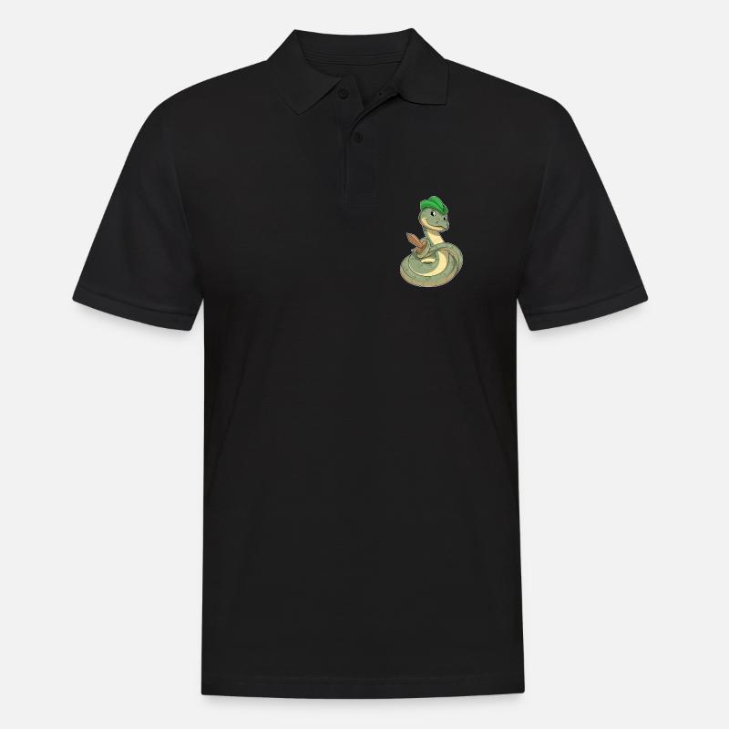 Serpent avec épée - Polo Homme - noir
