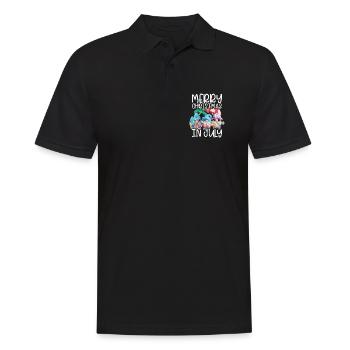 Elfes Joyeux Noël en juillet Tropical - Polo Homme - noir - Devant - Kai (181cm)