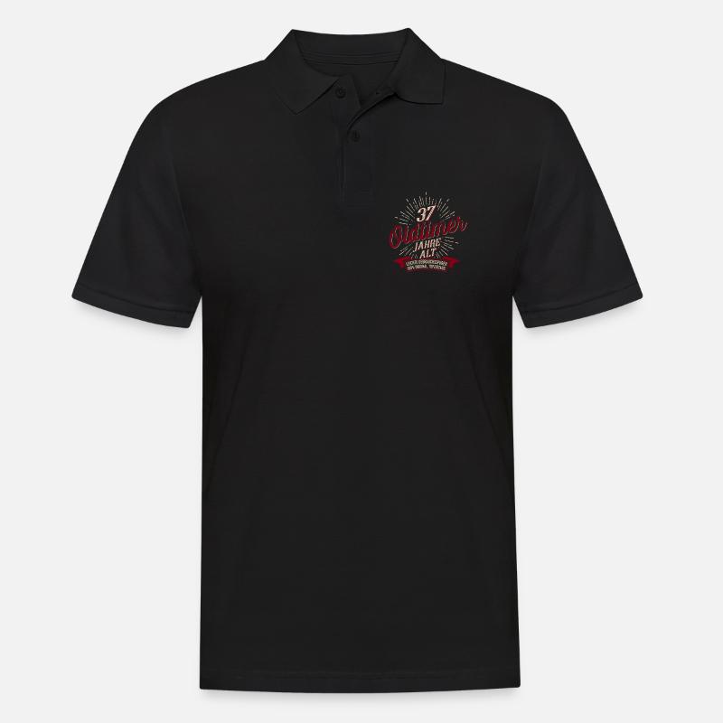 37. Geburtstag Oldtimer - Männer Poloshirt - Schwarz
