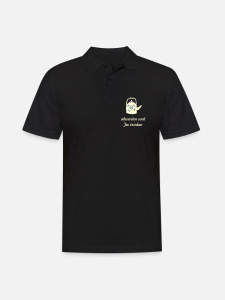 teetrinken - Männer Poloshirt - Schwarz