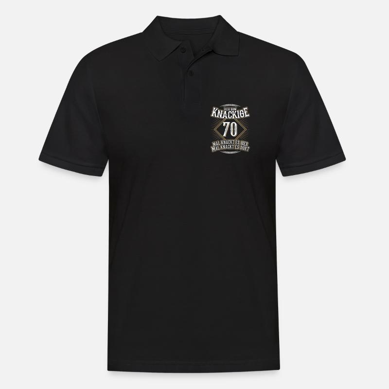 70. Geburtstag Lustig Geschenk - Männer Poloshirt - Schwarz