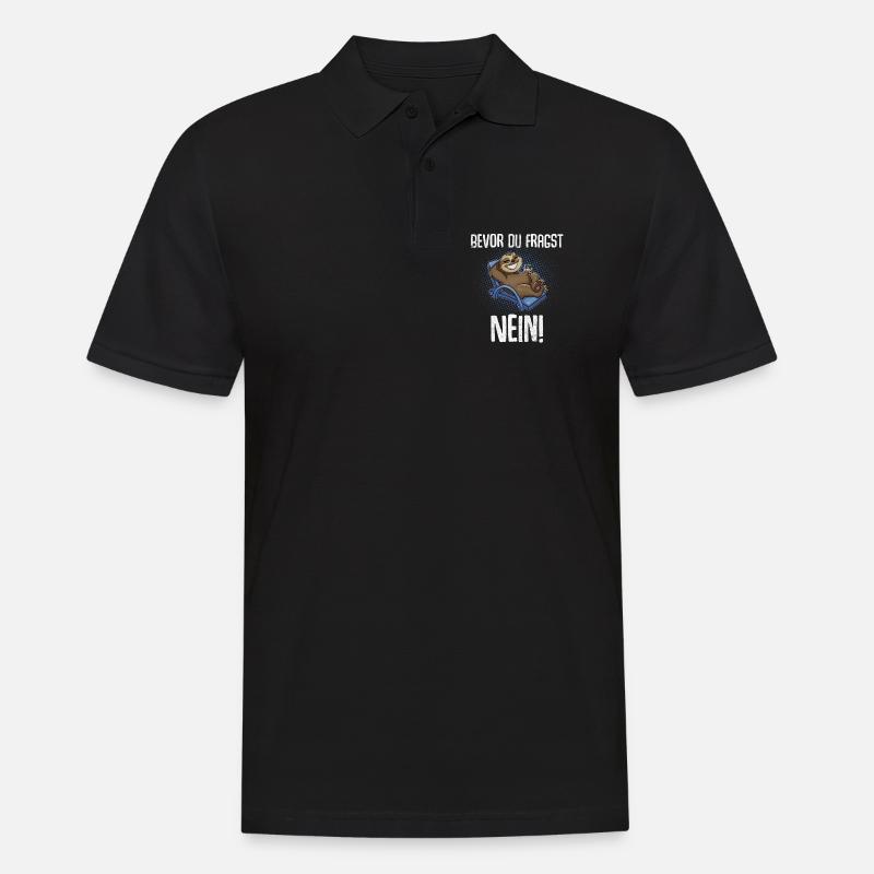 Bevor Du Fragst Nein! - Männer Poloshirt - Schwarz