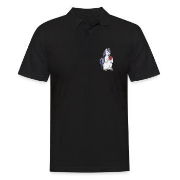 Licorne Fraise - Polo Homme - noir - Devant - Kai (181cm)