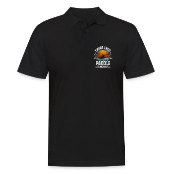 Kayak Kayaking Paddle Kayaker Kayaker - Men's Polo Shirt - black - Front - Kai (181cm)