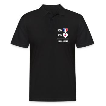 La France et le Japon génie / cadeau - Polo Homme - noir - Devant - Kai (181cm)