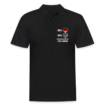Germany and Namibia 100% Ingenious / Gift - Men's Polo Shirt - black - Front - Kai (181cm)