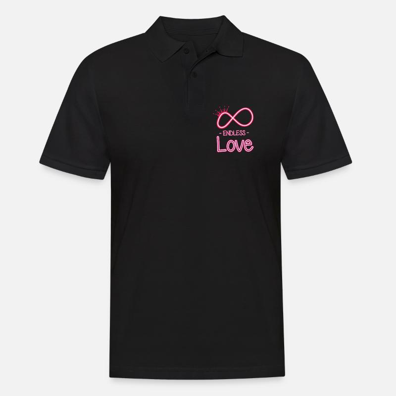 symbole de l’amour éternel - Polo Homme - noir