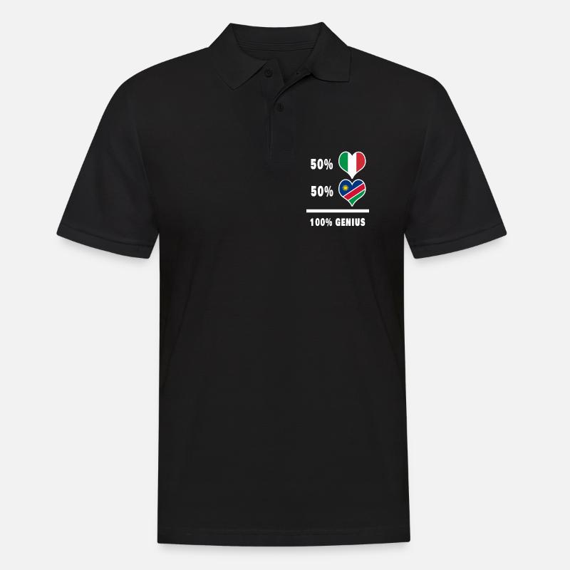 Brilliant Italien und Namibia / Geschenk - Männer Poloshirt - Schwarz